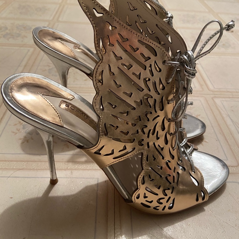 Sophia Webster Cherub Winged Laceup Sandals